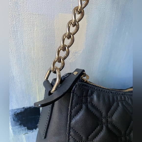 EUC Kate Spade Astor Court Aurelia Quilted Black Leather Handbag - Picture 5 of 13